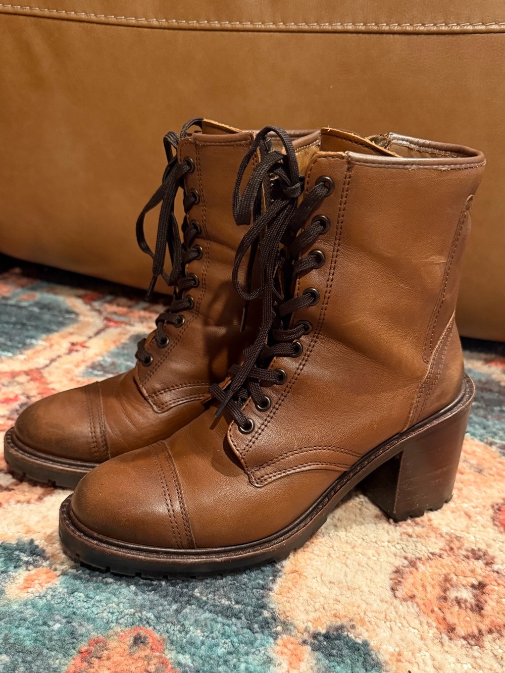 Thursday Boot Company Women’s ‘Rebel’ zip-up boot in Amber Wheat